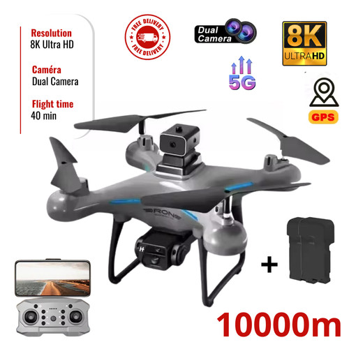 Drone dual camera gps - 8k,
