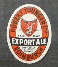 Beer Label, Edinburgh ( St. Anns Brewery? Robert Younger, Export Ale )
