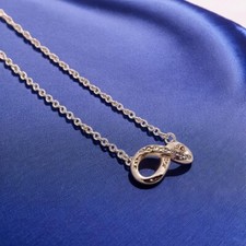 Silver Infinity Pendant Necklace Womens Fashion Jewellery Minimalist Gift UK
