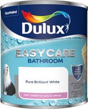 Dulux Easycare Bathroom Soft Sheen Paint Pure Brilliant White In Multiple Sizes
