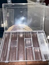 18 Compartment Organizer / Storage Plastic Box With Hinged Lid