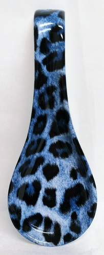 Leopard blue porcelain spoon - blue,