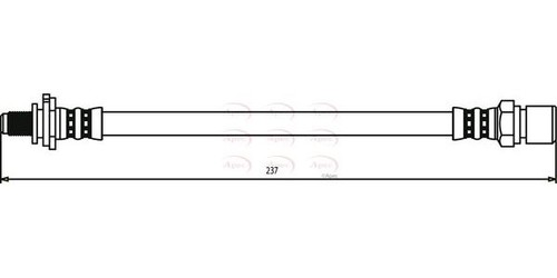 Apec rear brake hose - hose, for