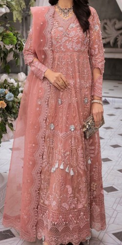 Pink anarkali maxi dress - maxi,