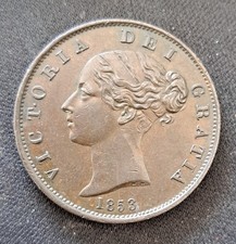 1853 Victoria HALFPENNY (1/2
