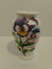 Portmeirion Vintage Botanic Garden Vase Viola Hybrid 5 1/2 In Tall VGC No Chips