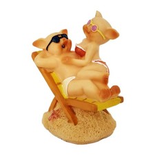 Vintage Pigs On A Beach Risque