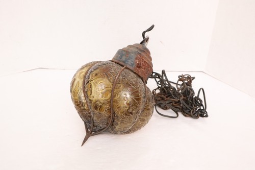 Vtg mcm bubble amber - bubble, crackle