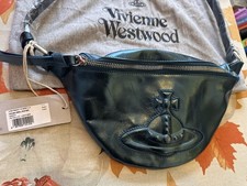 Vivienne Westwood Chelsea Bum Bag. Metallica Green Leather Brand New with Tags