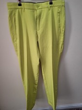 Slazenger Golf Trousers, Yellow, Size 32W x Reg Leg, Used