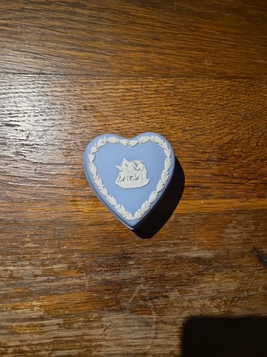 Wedgwood blue jasperware heart - jasperware,