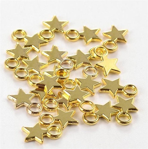 Star charms pendants gold - star,