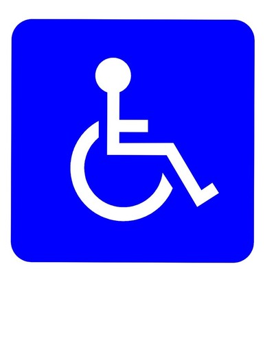 Handicap sticker die cut vinyl - die,