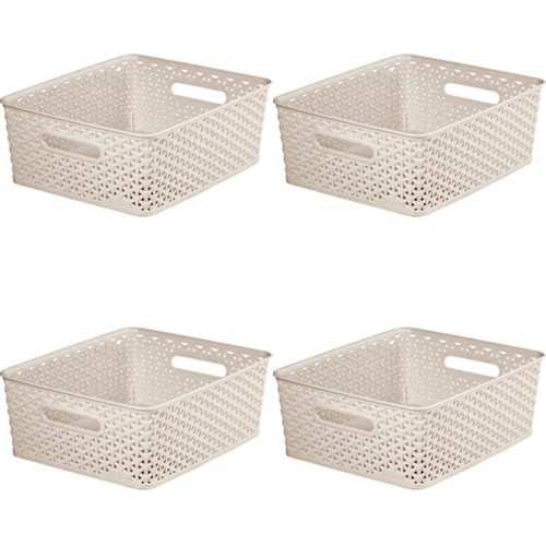 Curver nestable rattan - 4x,