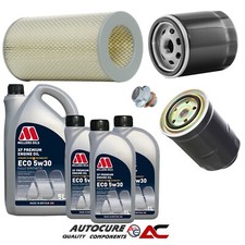 FOR TOYOTA HIACE 2.5D DIESEL 2001-12 FILTER SERVICE KIT SUMP PLUG & 8L OIL