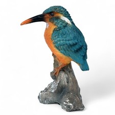Kingfisher figurine on branch ornament home garden decoration Bird Lover gift