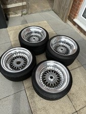 BBS RS split Rim Alloy Wheels. 16-18 Step Bubble Lips With Tyres.
