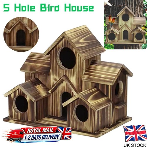 Hole wooden bird house - 5,