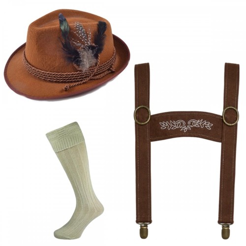 Mens oktoberfest piece hat - 3-piece, +