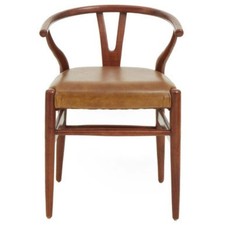 Kendari Tan Leather Wishbone