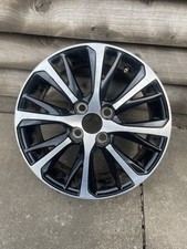 15" TOYOTA YARIS ALLOY WHEEL 8 SPOKE 5X15 ET39 42612-0DJ10 BLACK GENUINE