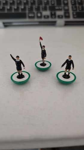 Subbuteo referee and linesmen - and,