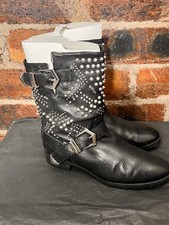 ZARA BLACK LEATHER STUDDED