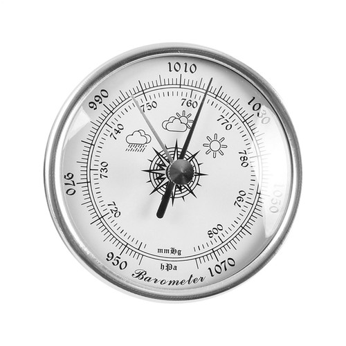 Round analog barometer - barometer, air