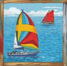 Fabric picture panel sailing - fabric, picture panel sailing