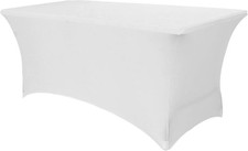 Time to Sparkle 4ft Stretch Spandex Table Cover for Standard Folding Tables - Un