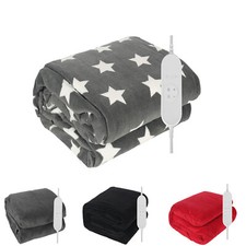 Electric Blanket 160x130cm Heated Throw Blanket with 9 Settings, Timer, Washable