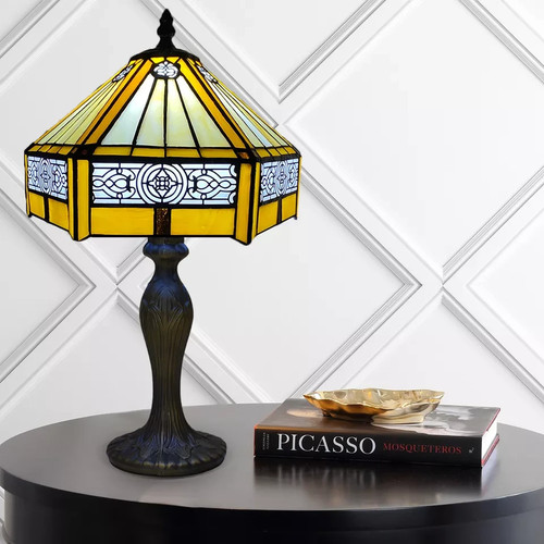 Tiffany style table - table, lamp