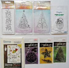 8 Sets Xmas Stamps,Creative Expressions, Inkylicious, Sheena Douglass, Hunkydory