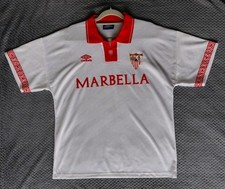Vintage Sevilla FC Home Shirt 1994/95 Umbro Marbella Sponsor - Size L