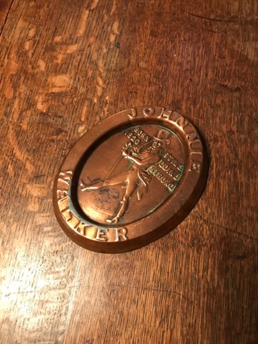 Copper advertising ashtray - copper,