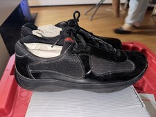 PRADA America's Cup Patent Leather Black Sz 10.5 US/ 9.5 UK authentic 