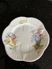 shelley wild flowers, Side Plate, Pink Trimmed 