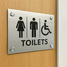 Toilet Door Sign Metal Ladies
