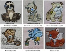 Bulldog, Sloth, Jaguar, Tiger, Fox, Glow Worm - Embroidered Baby Blanket/Throw