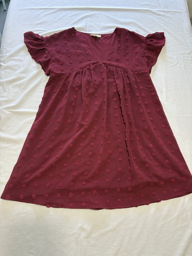 Entro dress boho burgundy - entro,