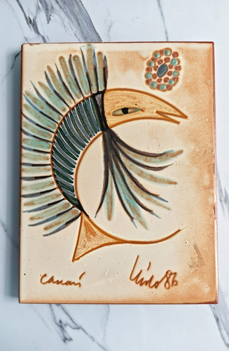 Vintage hand painted fish - hand,
