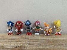 Sonic The Hedgehog 6 X Plastic Figure Cake Topper Bundle Knuckles Tails Metal