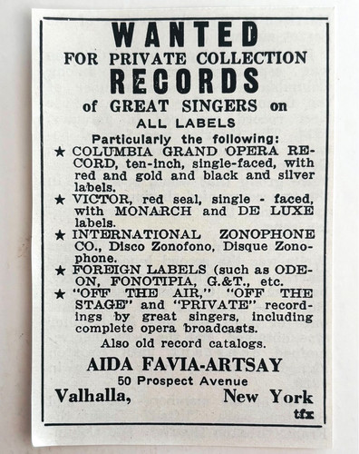 1961 aida favia artsay - aida, records