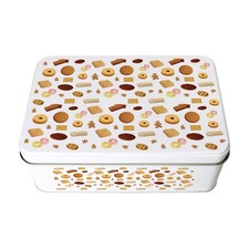 British Biscuits Tin - Rectangular Storage Container Novelty Kitchen Gift