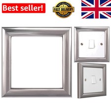 Transform Your Light Switch with Elegant Satin Chrome Surround Frame Cover