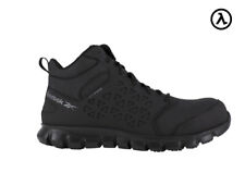 REEBOK SUBLITE CUSHION COMP TOE ATHLETIC MID CUT BLACK WORK BOOTS RB4059 - NEW