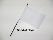 WHITE SMALL HAND WAVING FLAG
