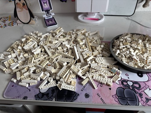 Loose lego white - white, pieces