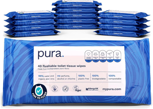 Pura flushable moist toilet - pura,