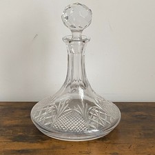 Vintage MCM Cut Glass Decanter
